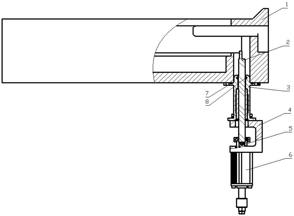 Dynamic seal jacking structure for thin film deposition device