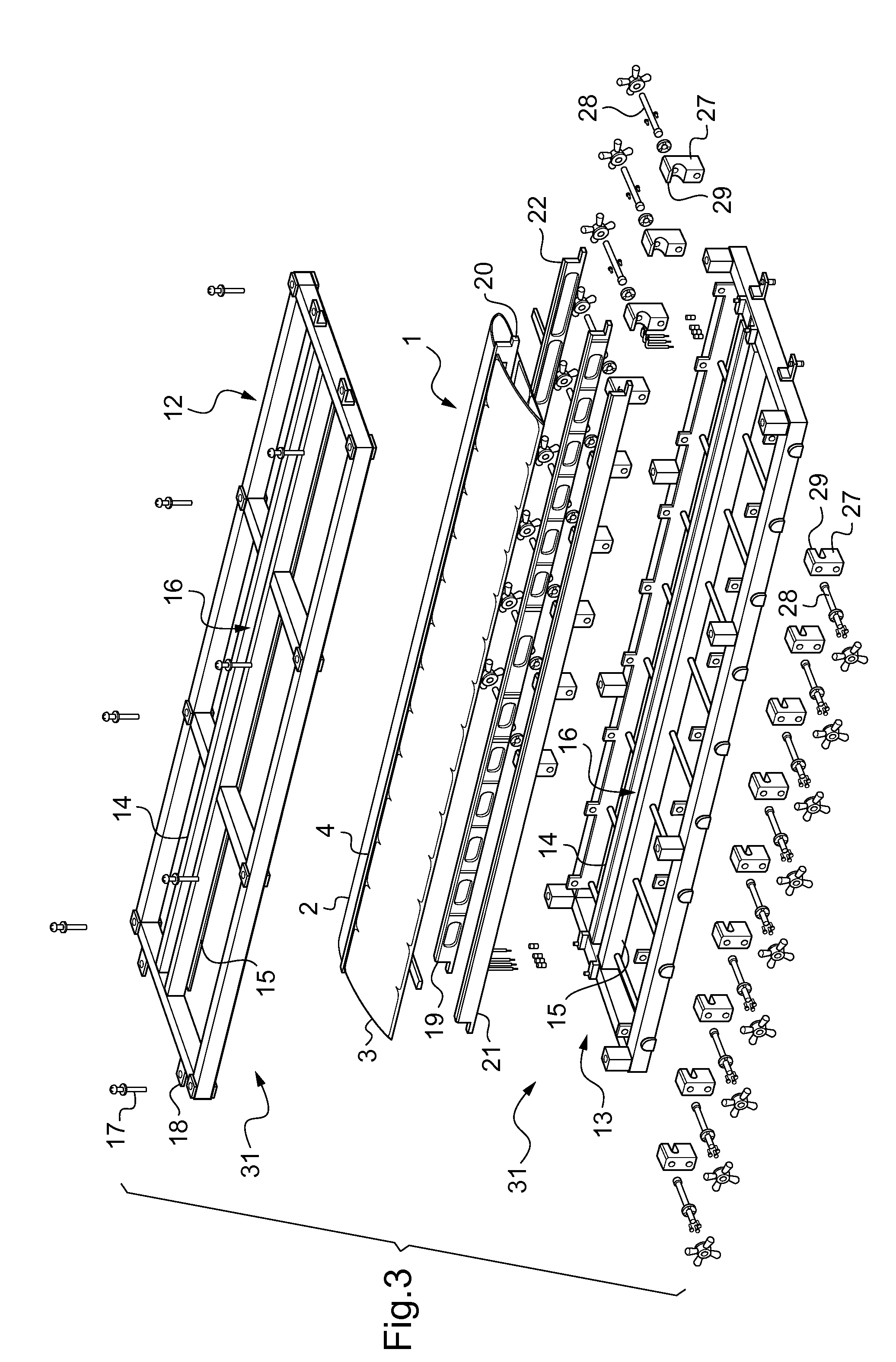 Tooling for holding thin metal parts making up a hollow structure in order to enable them to be friction-welded together