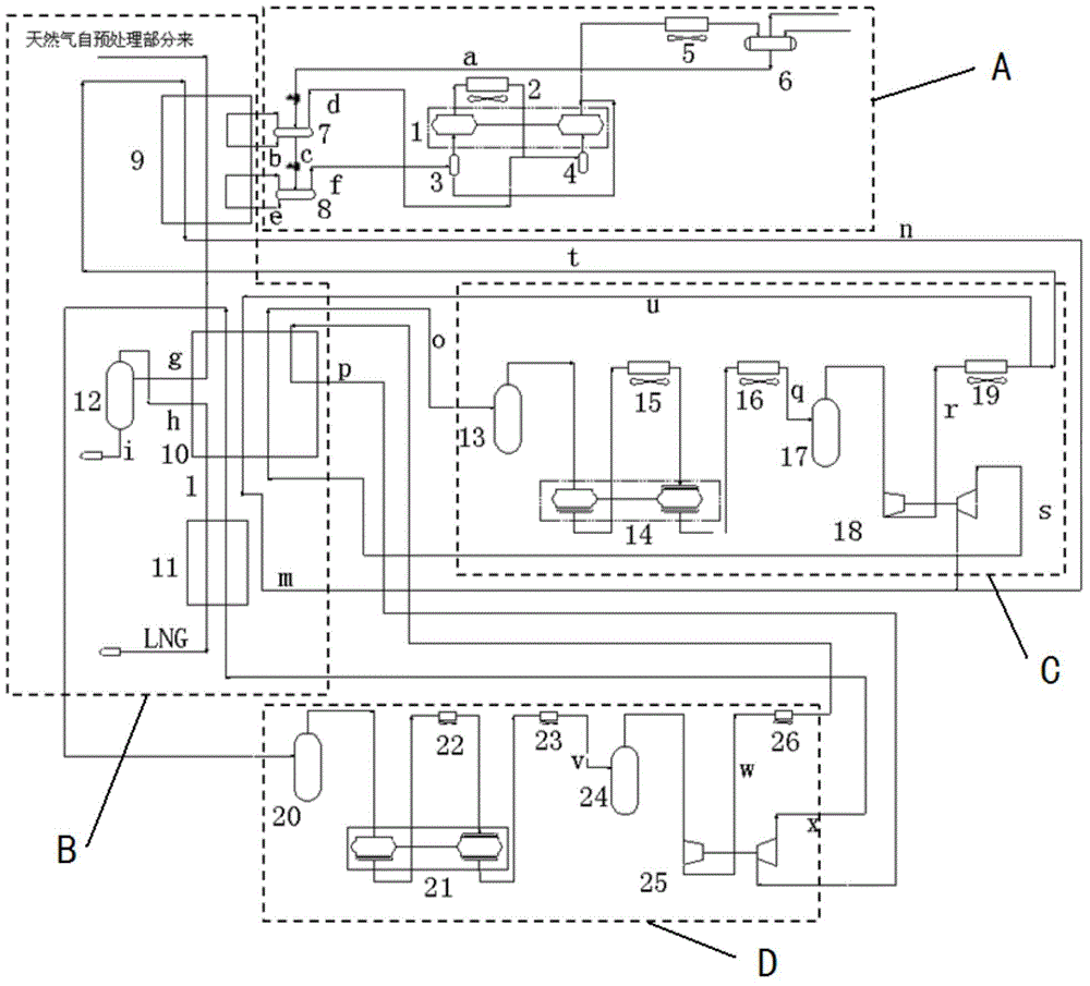 Skid-mounted natural gas liquefaction device