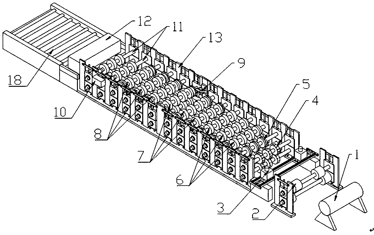 Building climbing frame walk plate machining device