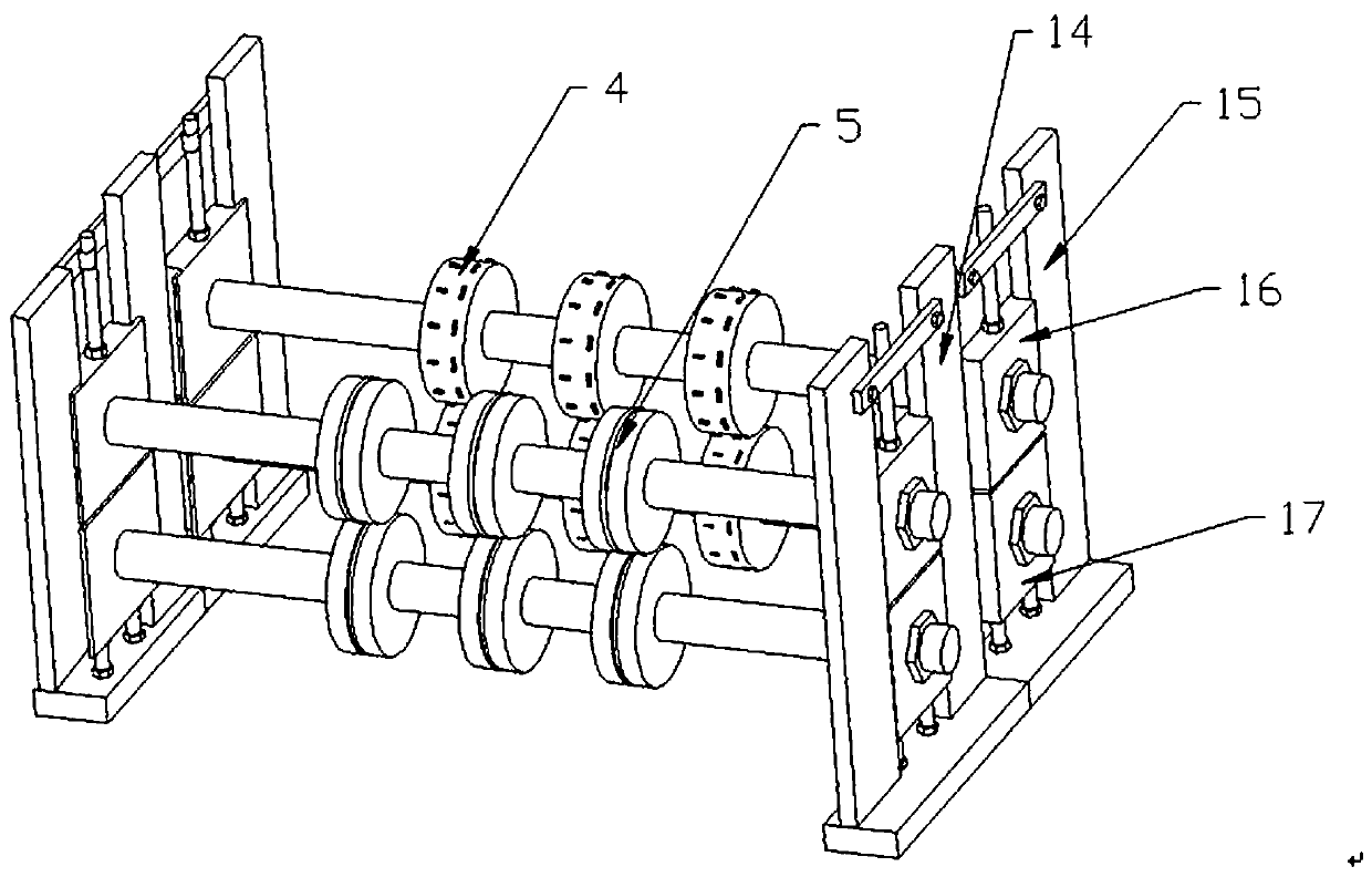 Building climbing frame walk plate machining device