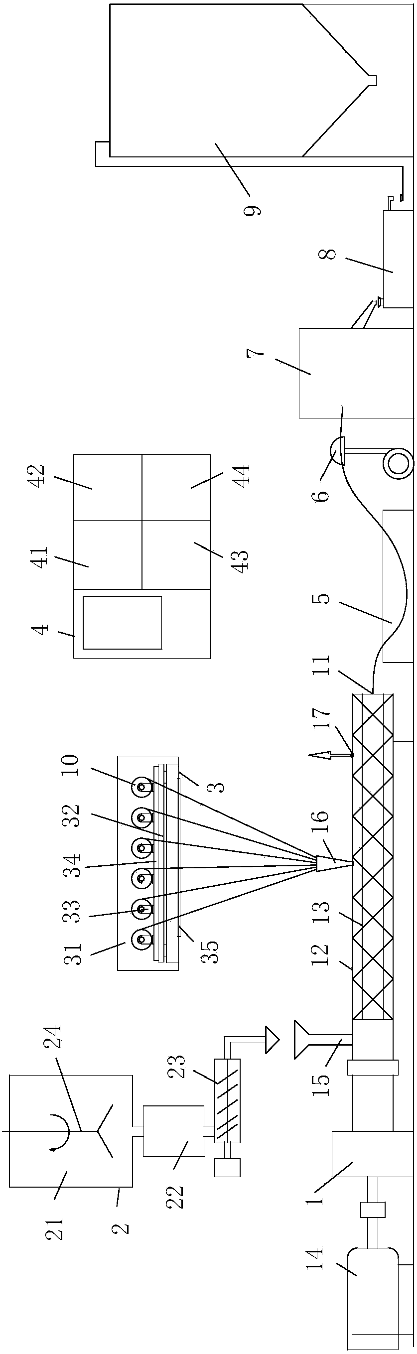 Engineering plastic processing device and glass fiber content control method