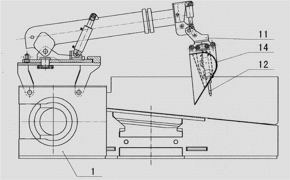 Bulk coal crushing device and crushing process in medium-thick coal seam working face