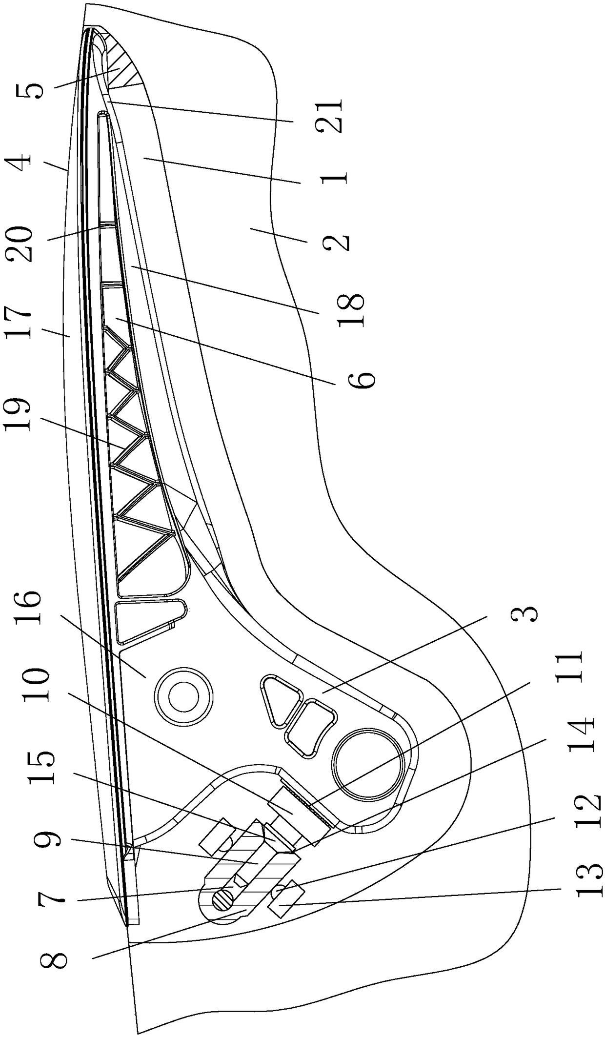 Car door inner handle structure