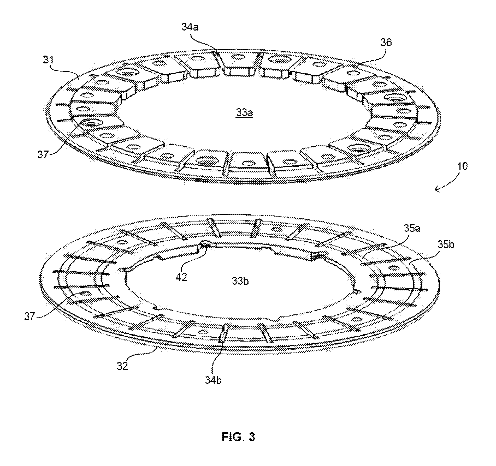 Anchored mounting ring