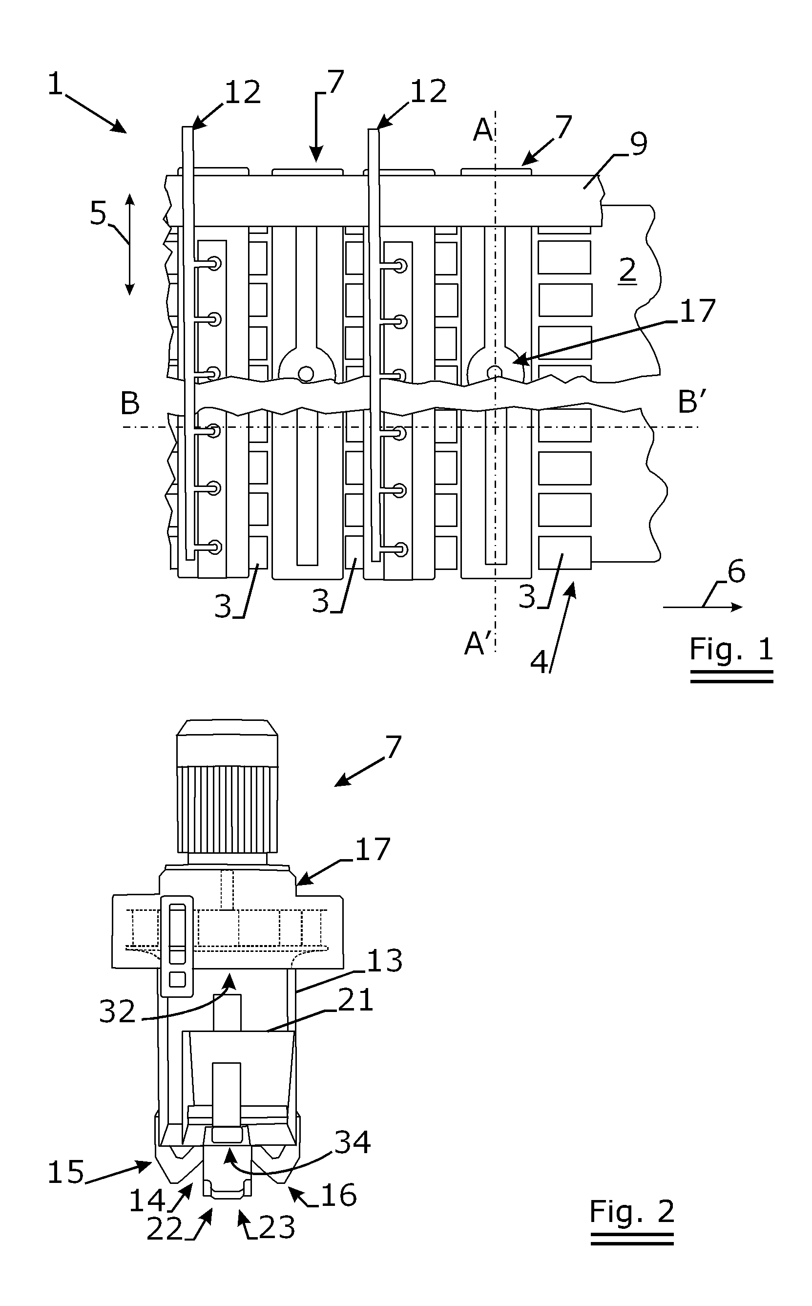 Convective system for a dryer installation