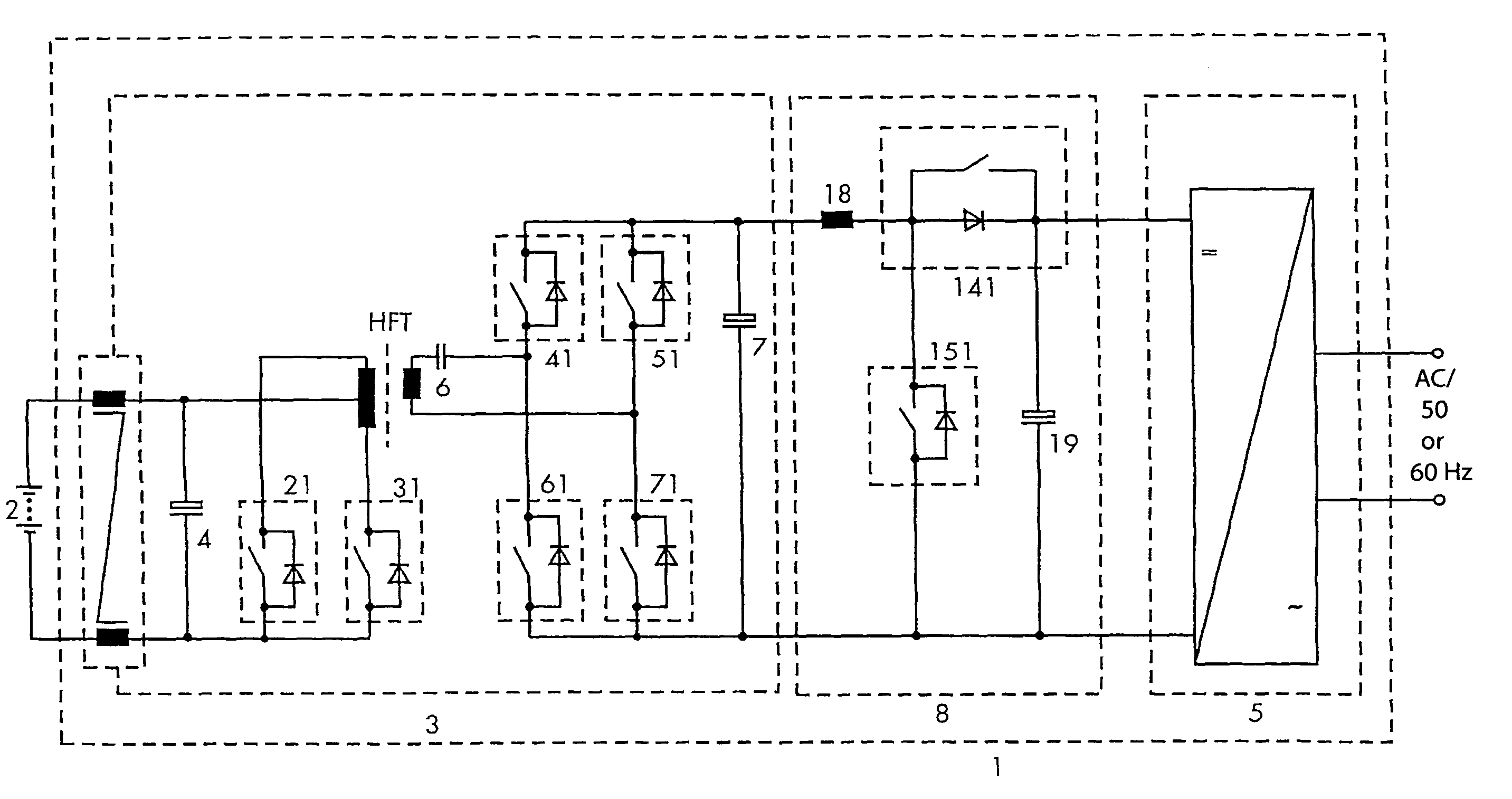 Bidirectional battery power inverter