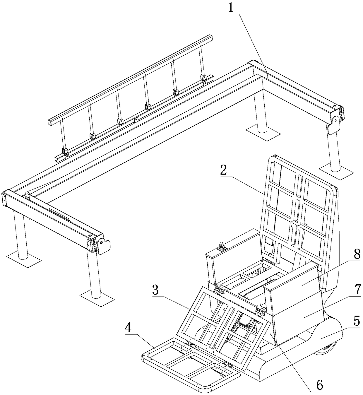 Service robot used as bed or chair