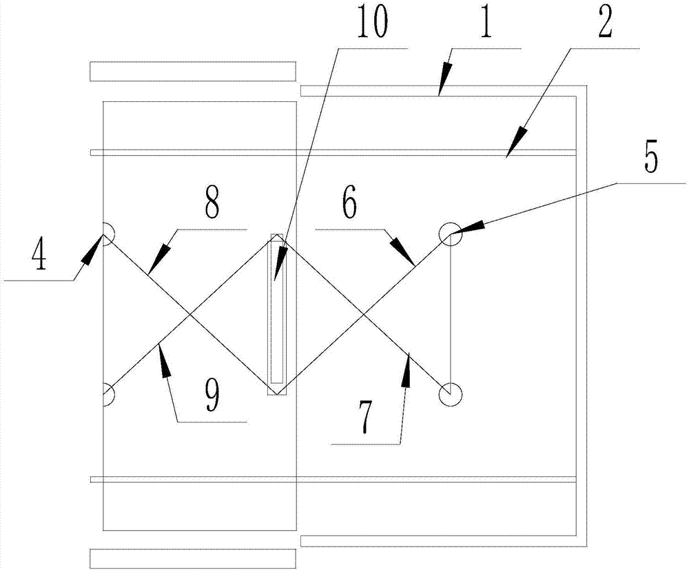 Full-hydraulic double-layer automatic parking device with car going up from side face