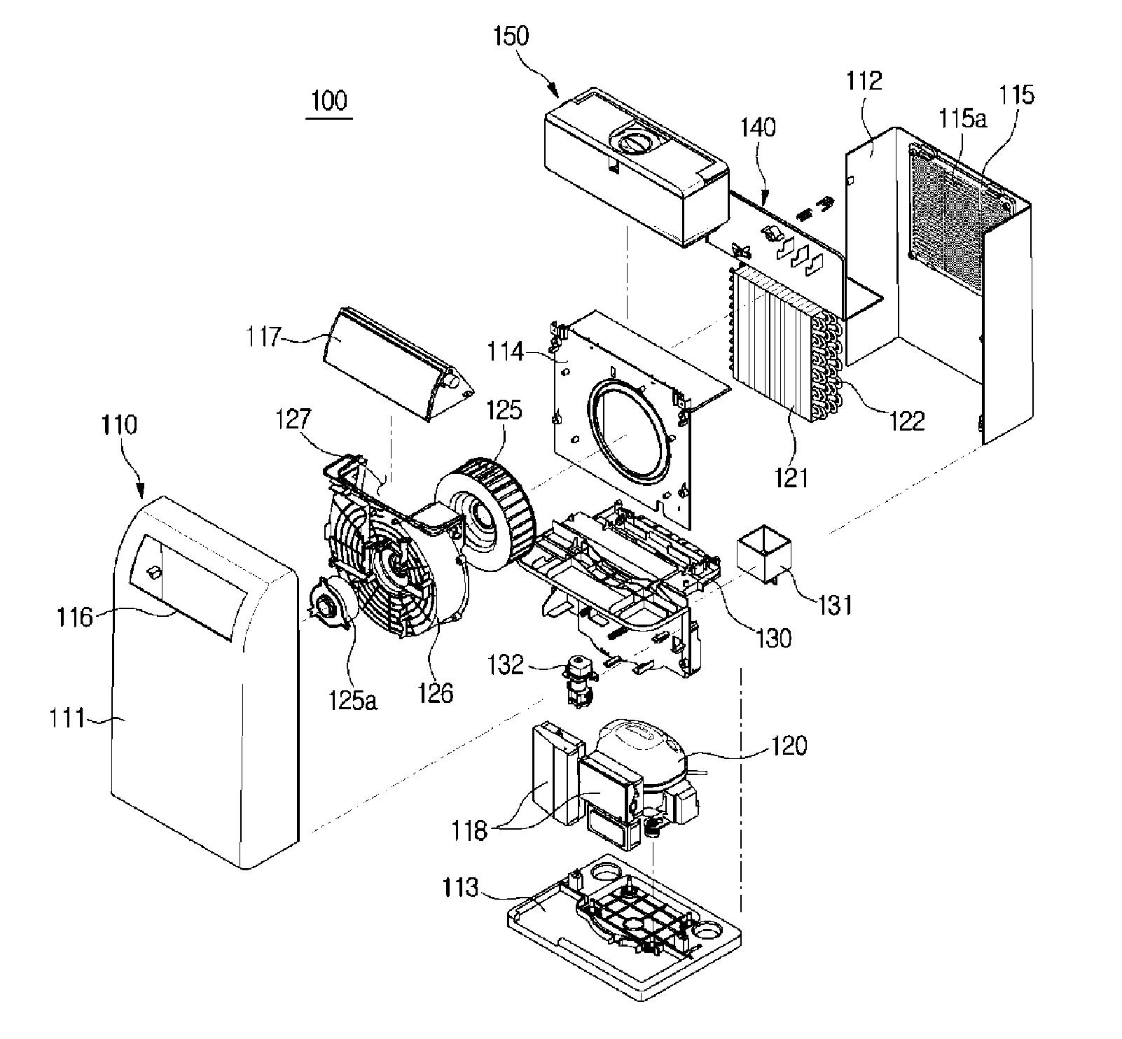 Appliance for dehumidification and multi-function appliance for dehumidificaton or humidification