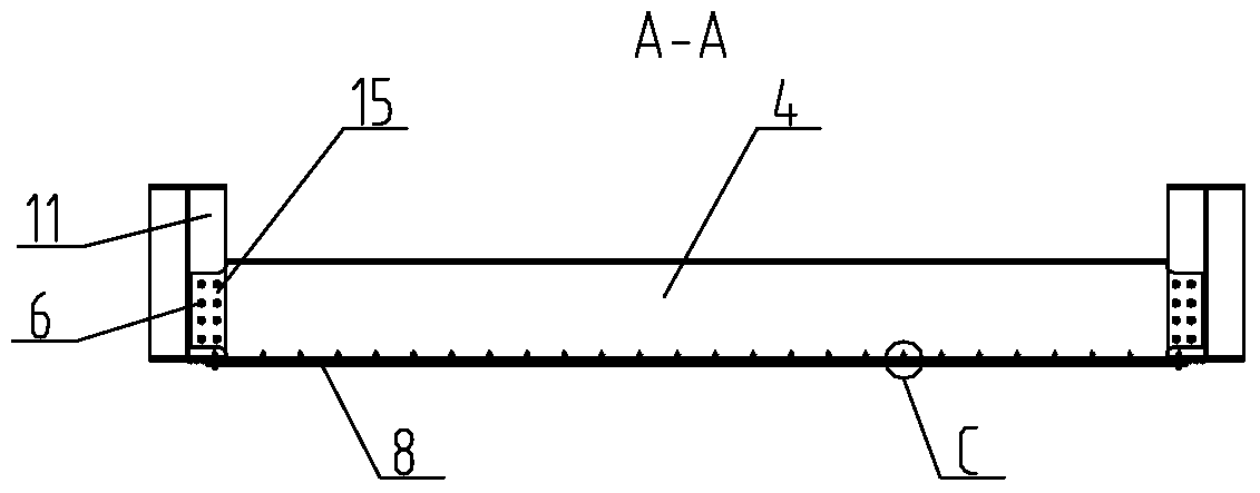 A Grain Retaining Structure Used for One-piece Steel Structure Bulk Flat Storehouse