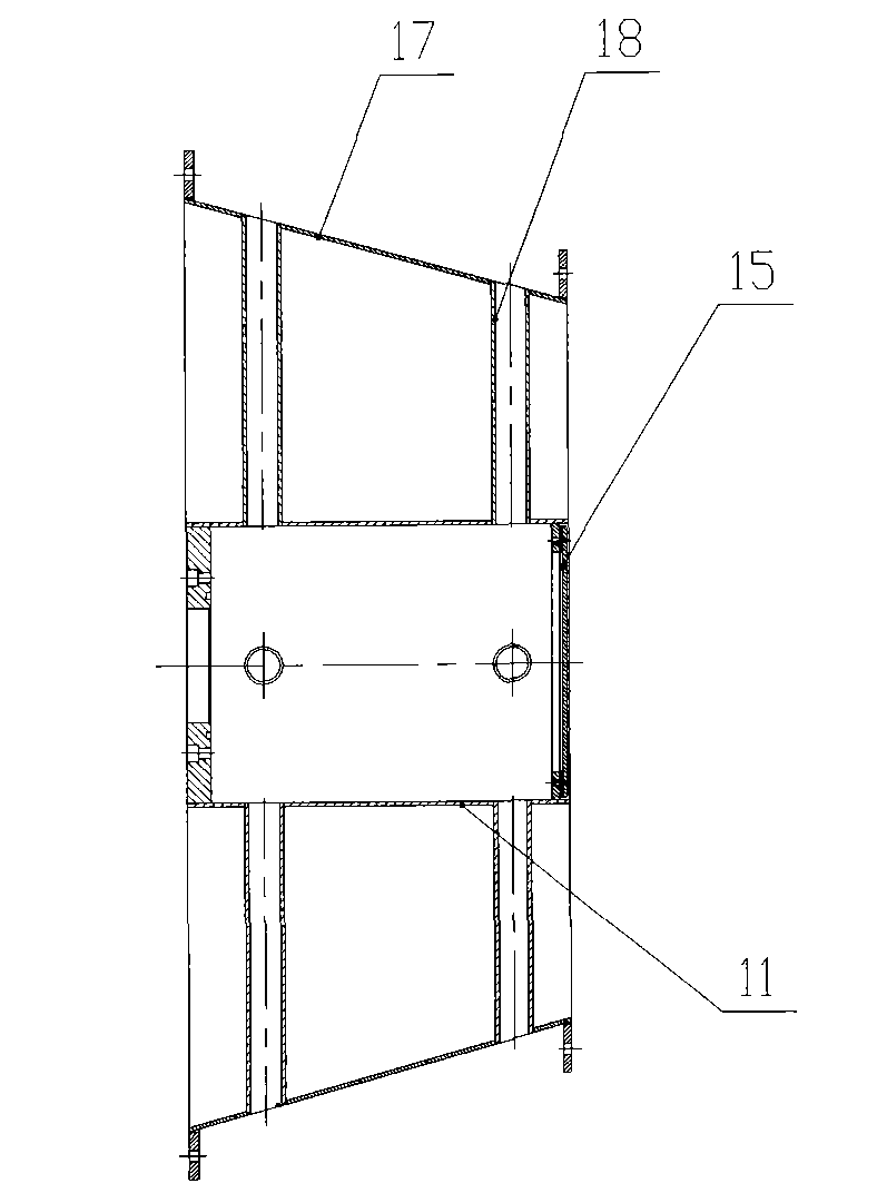 Horizontal type turbulent ball packing filter device