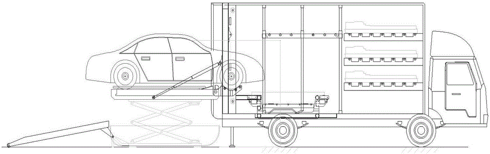 Mobile charging system for replacing power battery of electric passenger vehicle