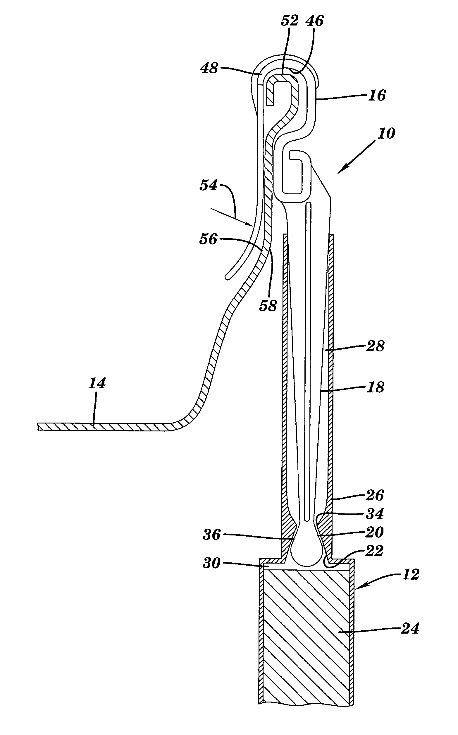 Device for hanging decorative fixtures