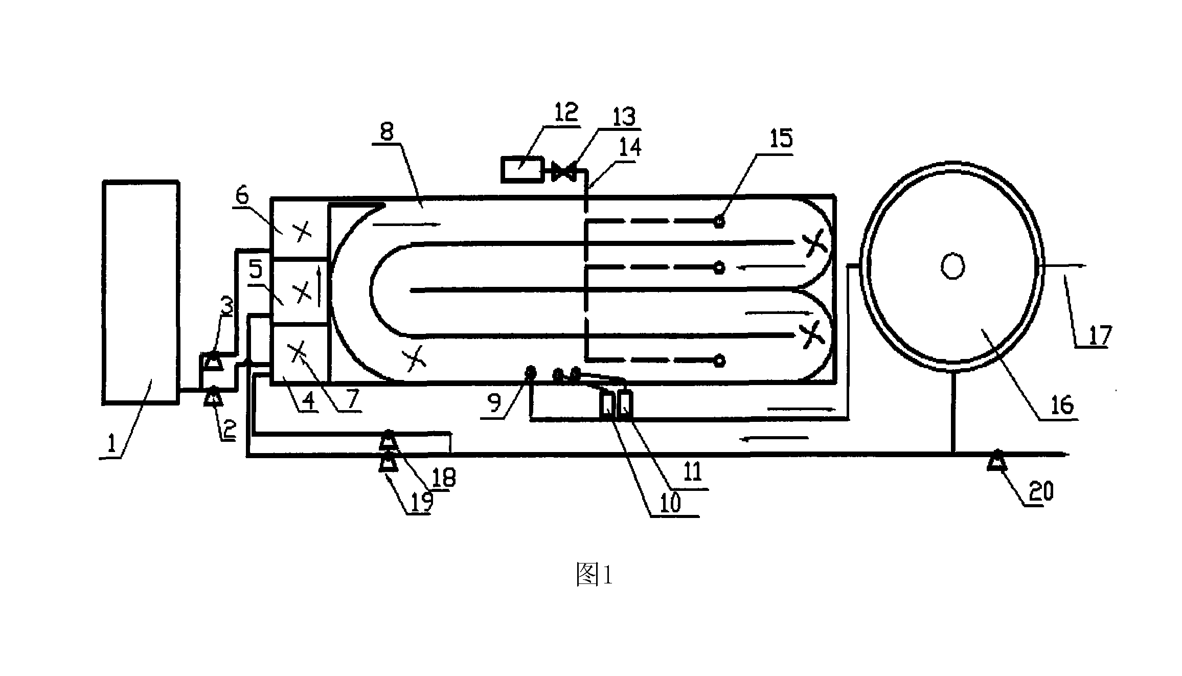 Anaerobic-anoxic oxidation pitch technique denitrification dephosphorization device and method