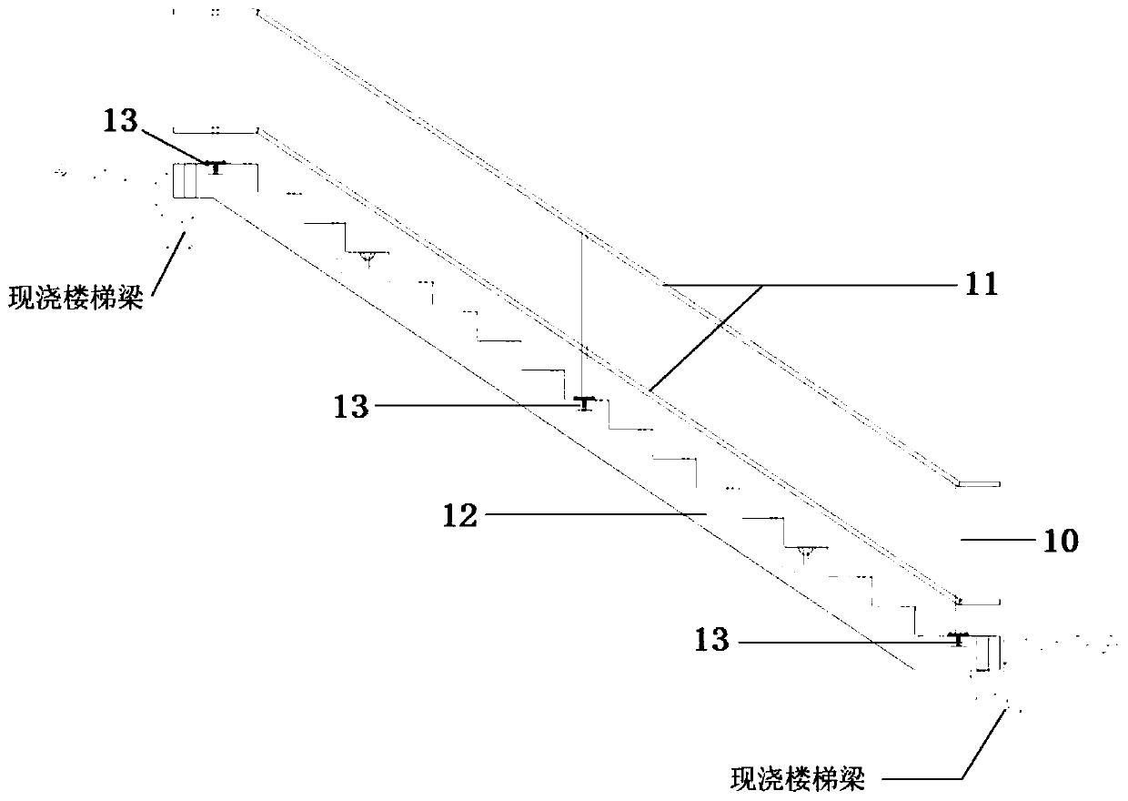 Temporary protection device for prefabricated stair