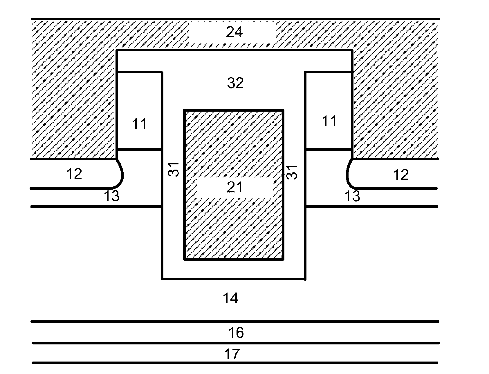 Trench gate power semiconductor field effect transistor