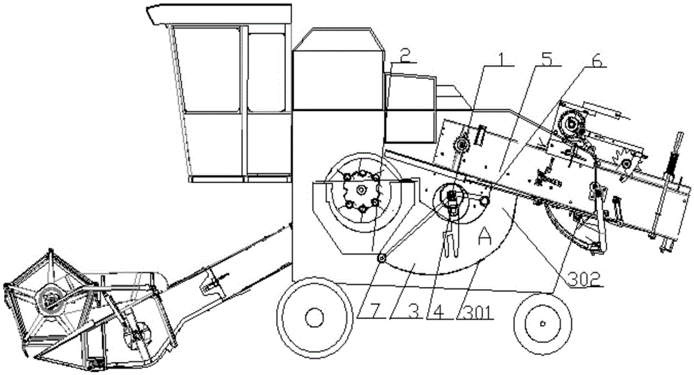 Accumulation preventing device for rice-wheat combine harvester with function of baling