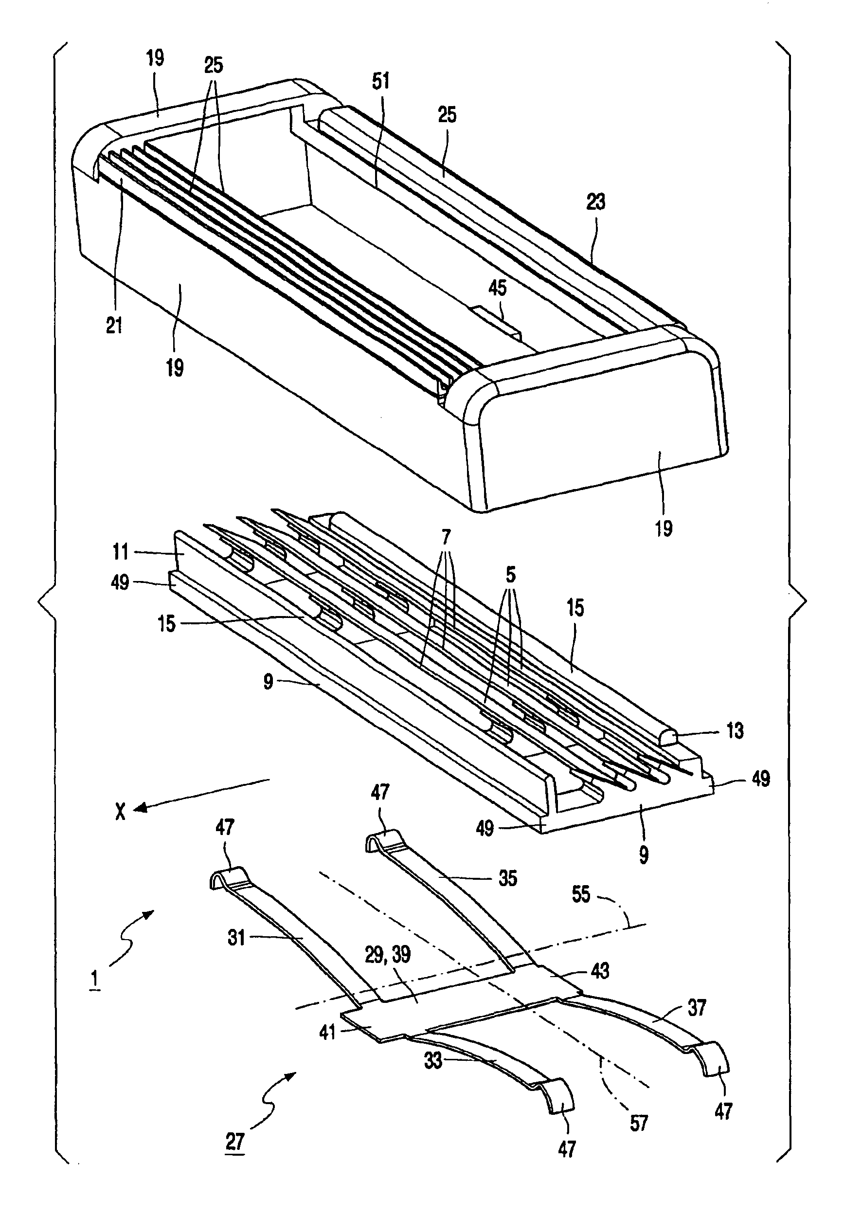 Shaver provided with a shaving head having a sub-frame and a main frame