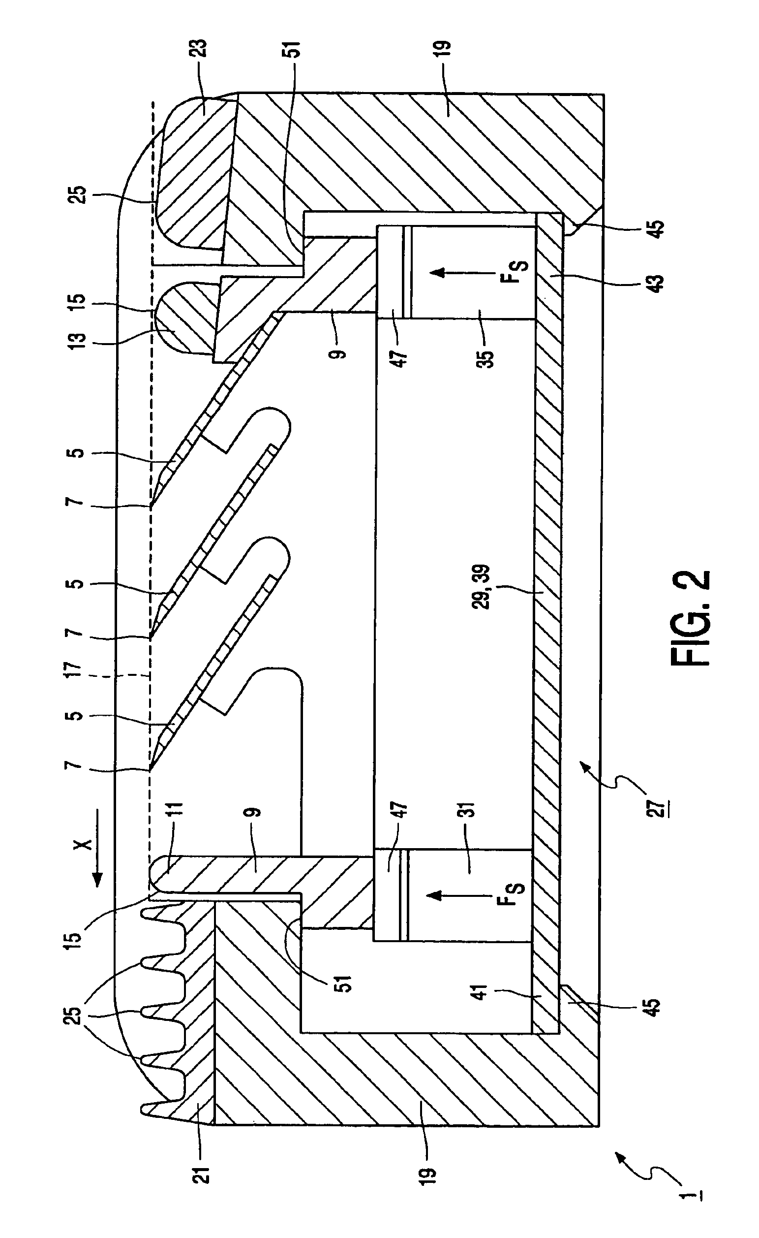 Shaver provided with a shaving head having a sub-frame and a main frame