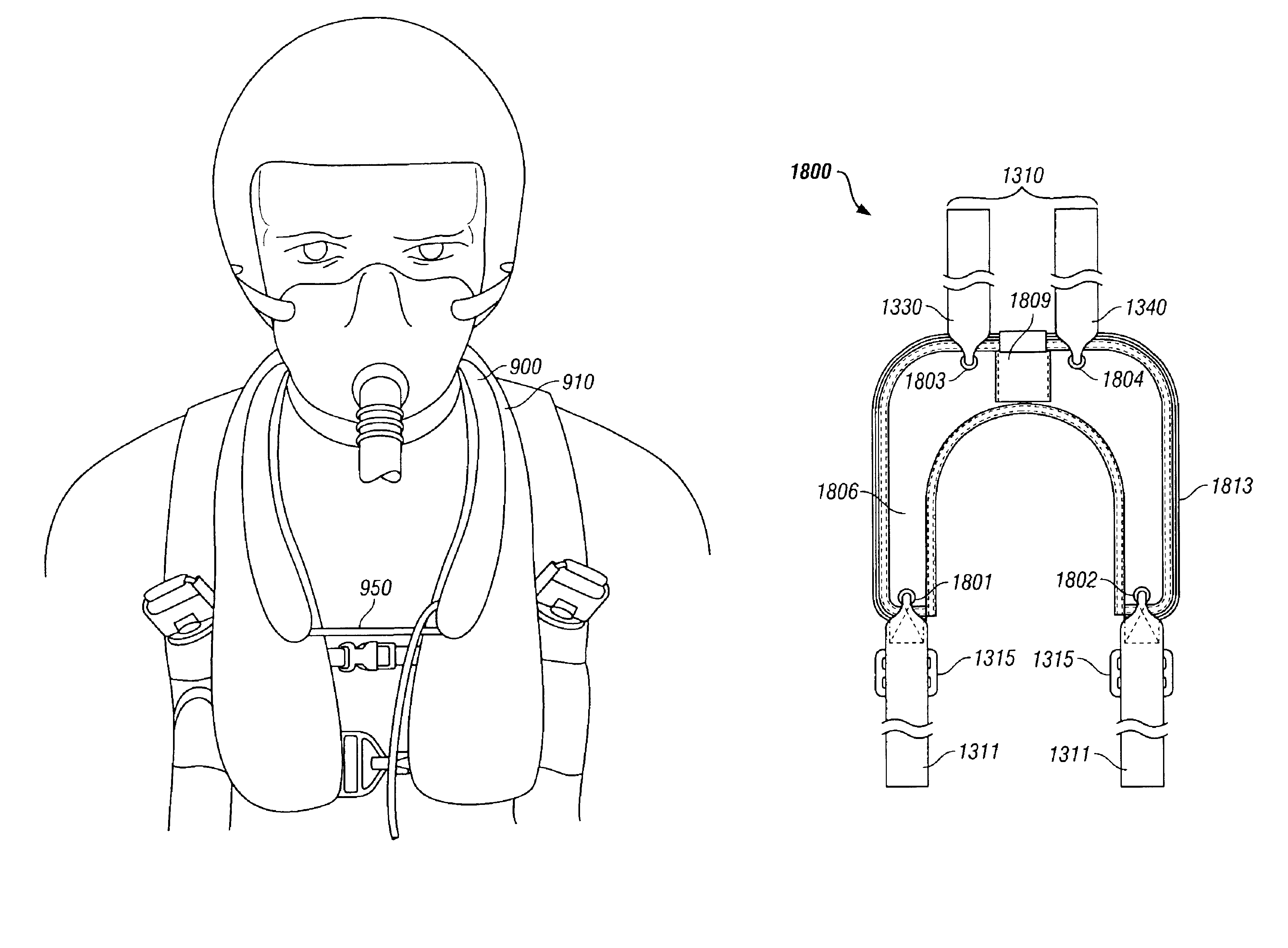 Inflatable head and neck support collar