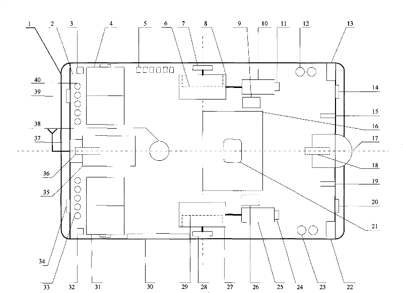 Embedded guidance device of autonomous vehicle and intelligent composite guidance method thereof