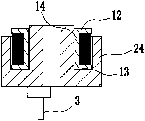 Inductive temperature measuring device and temperature measuring method, cooking device and electromagnetic device