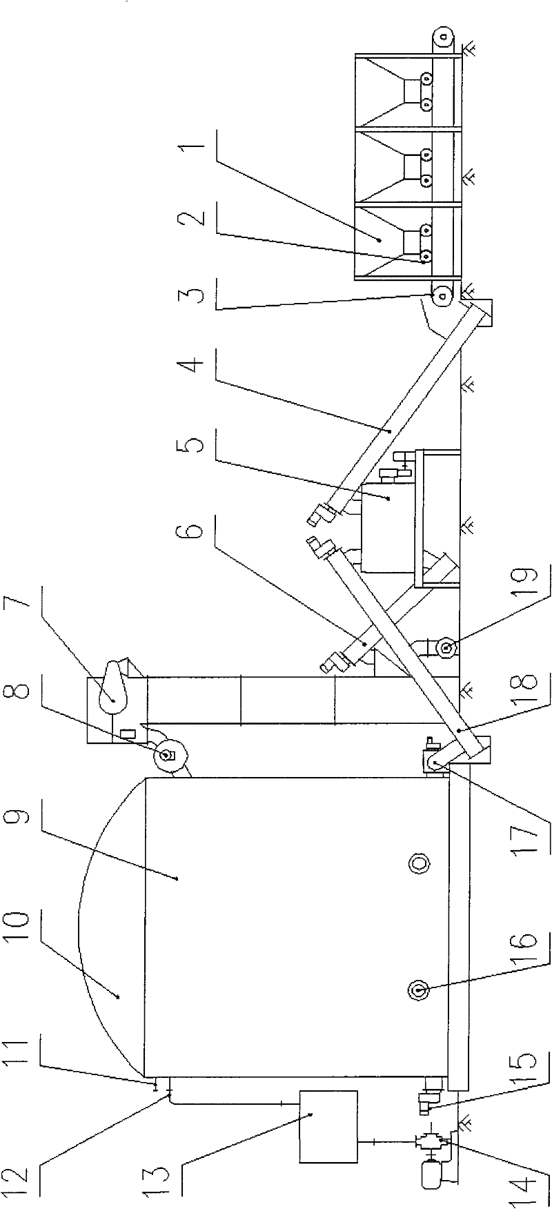 Process and equipment for preparing biogas by continuous mode dry fermentation