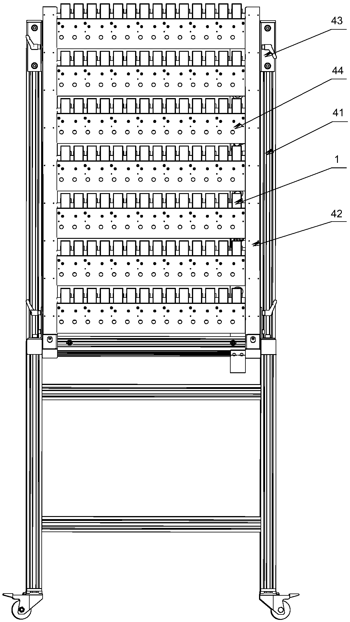 Supporting block mistake-prevention support for straightening axial part