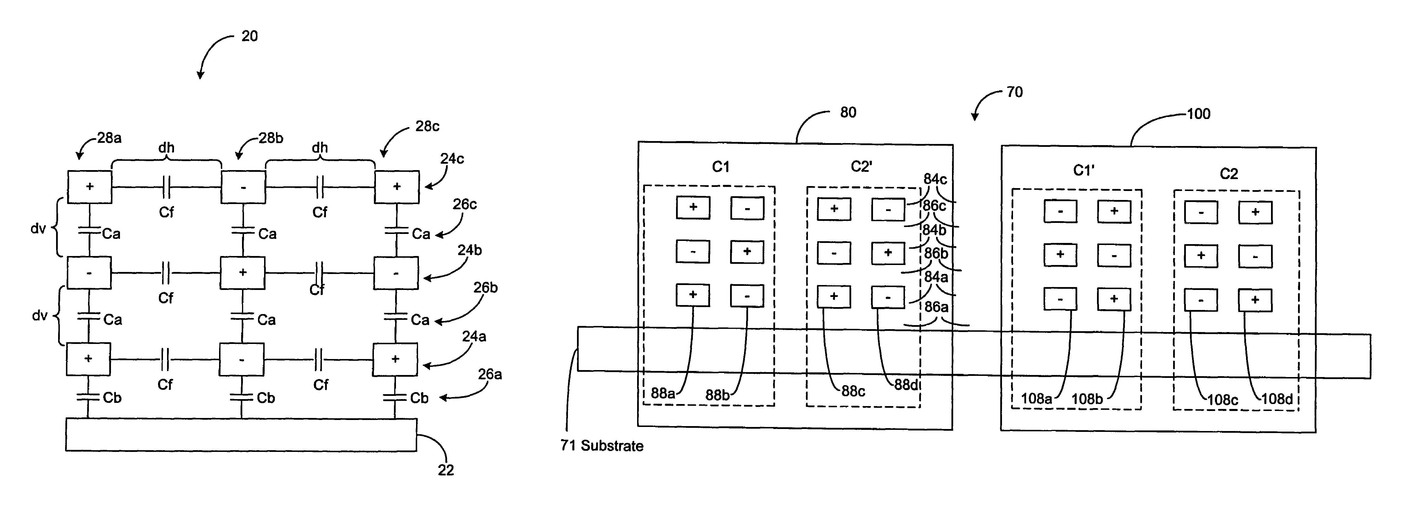 Fringing capacitor structure