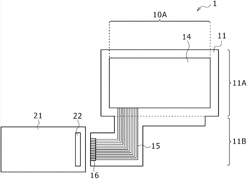 Display device and electronic apparatus