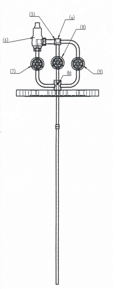 Gas-liquid safety device on pump tank