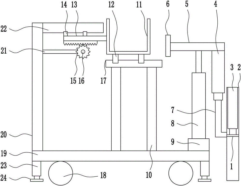 Device for efficiently planting trees beside highway