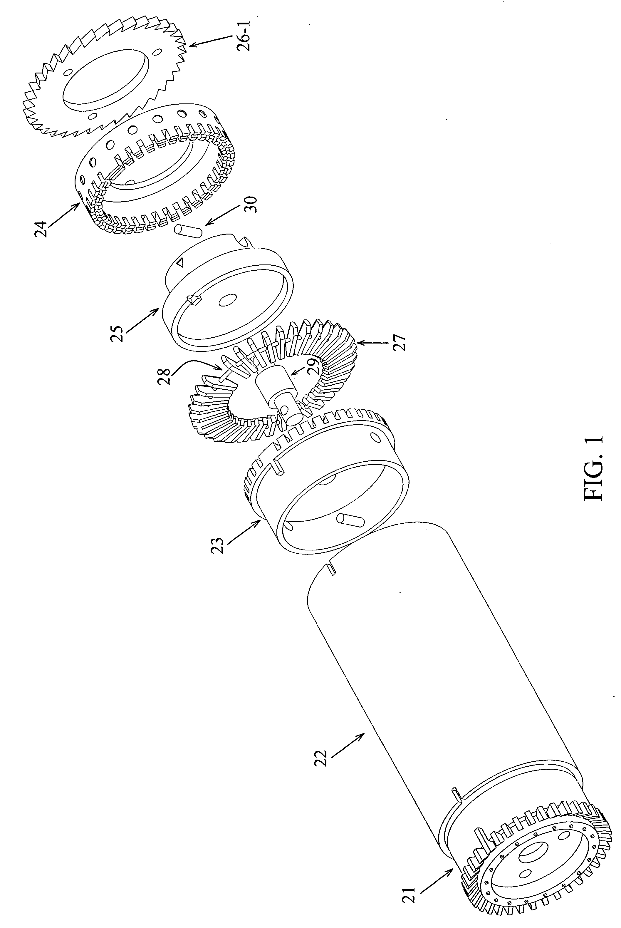 Cylindrical magazine for discharging projectiles for toy guns