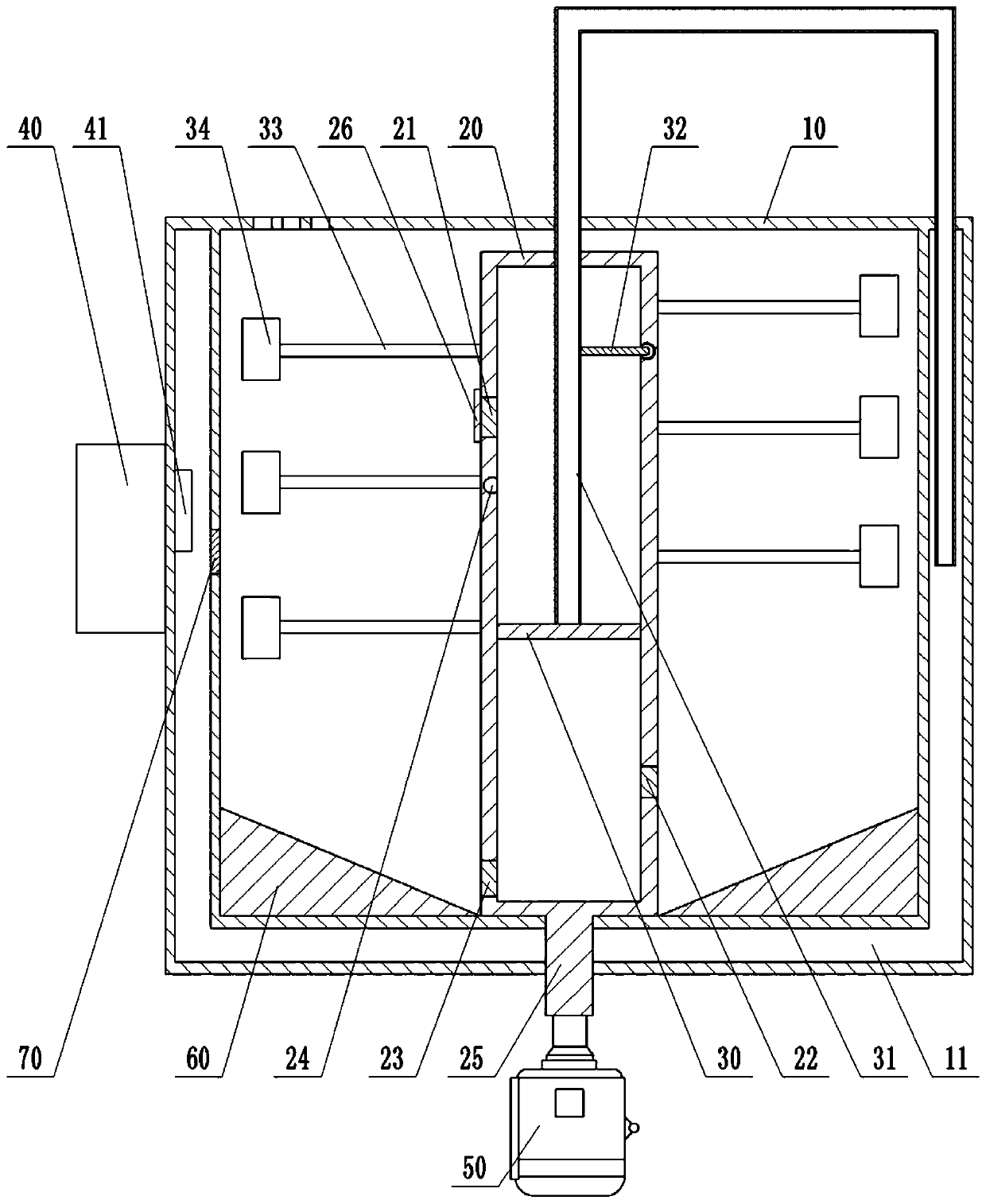 Fermentation device for preparing liquid organic fertilizer