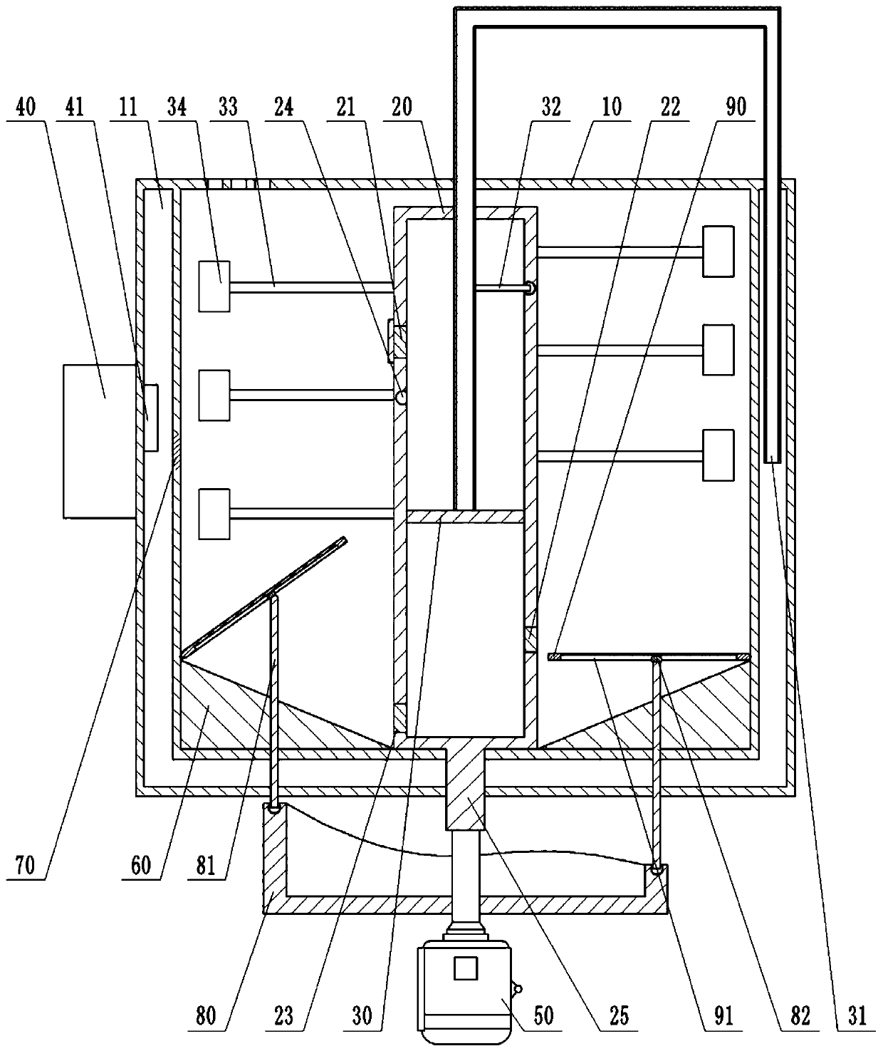 Fermentation device for preparing liquid organic fertilizer