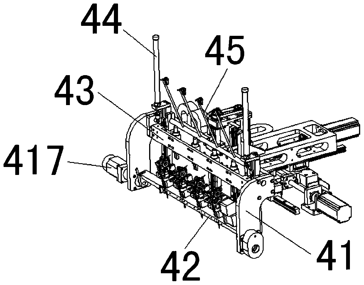 Automatic sleeve penetrating winding machine