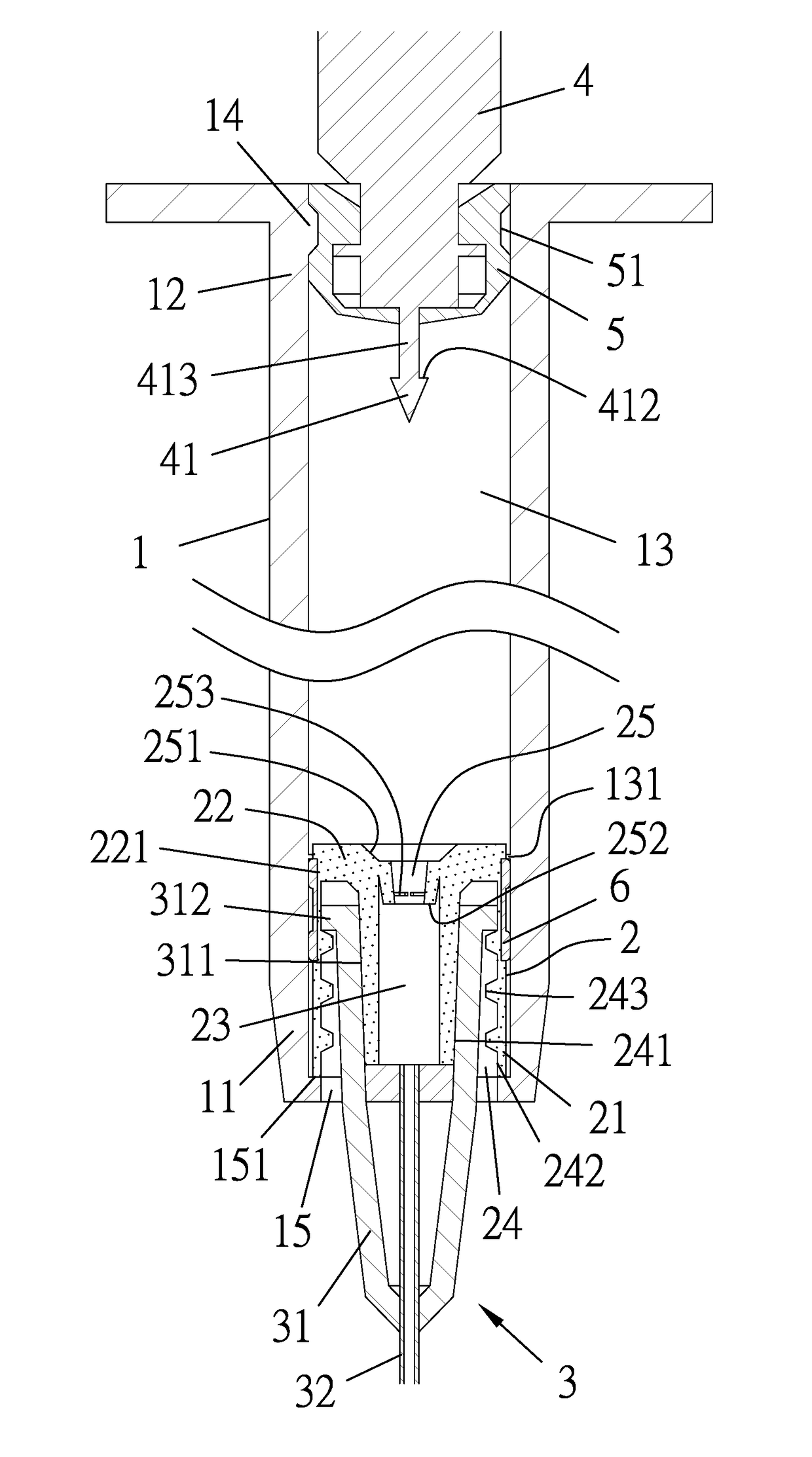 Safety syringe structure