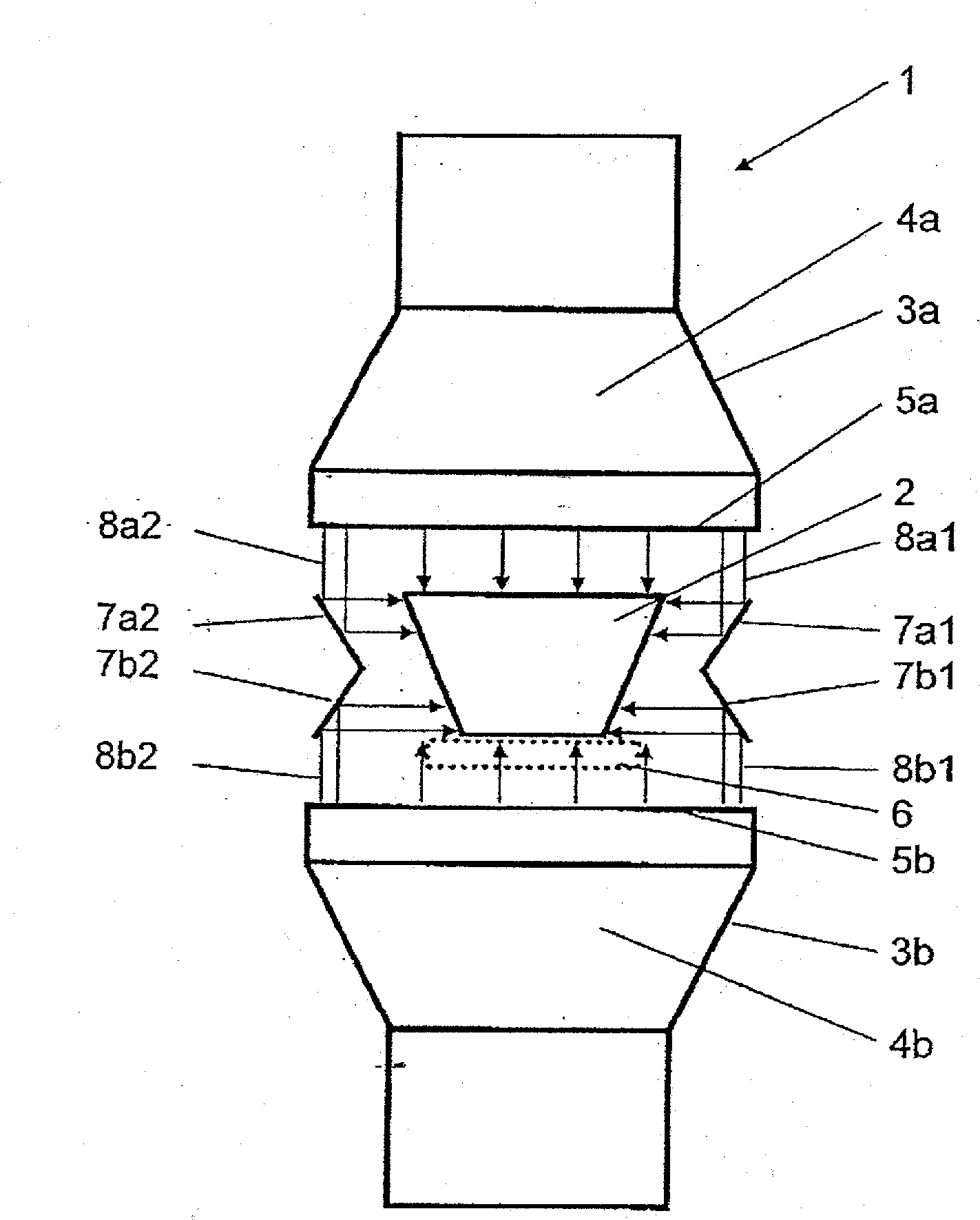 Device and method for altering the characteristics of three-dimensional shaped parts using electrons and use of said method