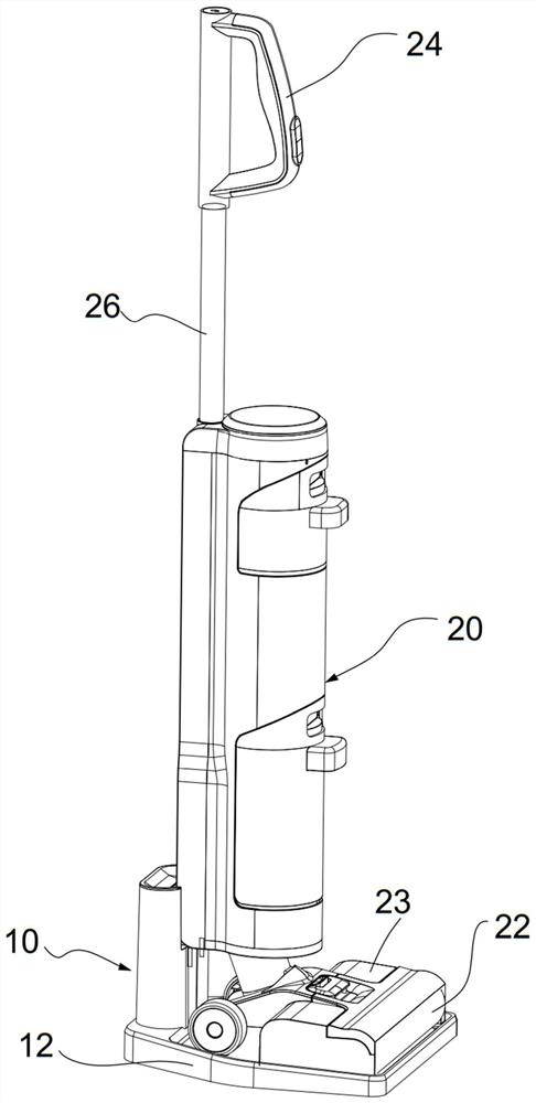 Base and cleaning system with same