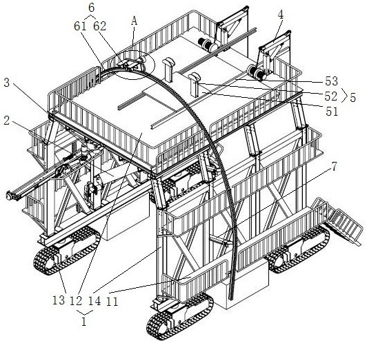 A working platform for tunnel support construction