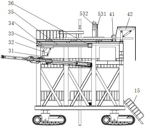 A working platform for tunnel support construction