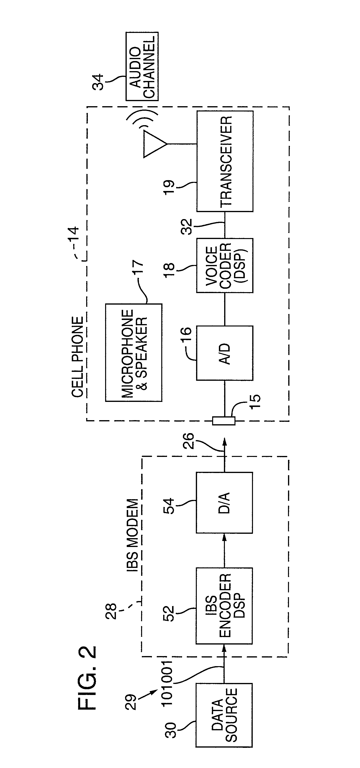 Cellular telephone having improved in-band signaling for data communications over digital wireless telecommunications networks