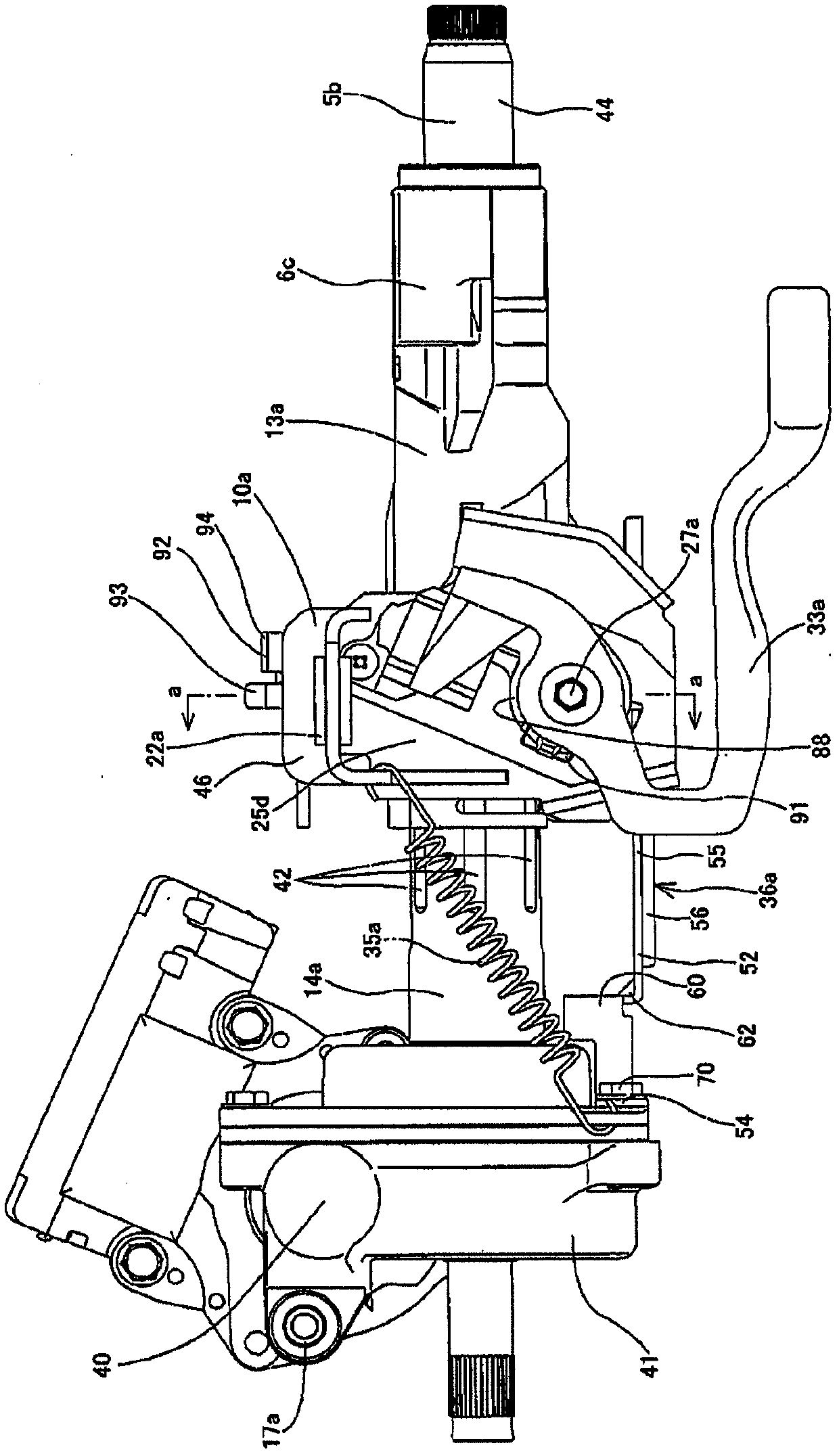 Shock-absorbing steering device