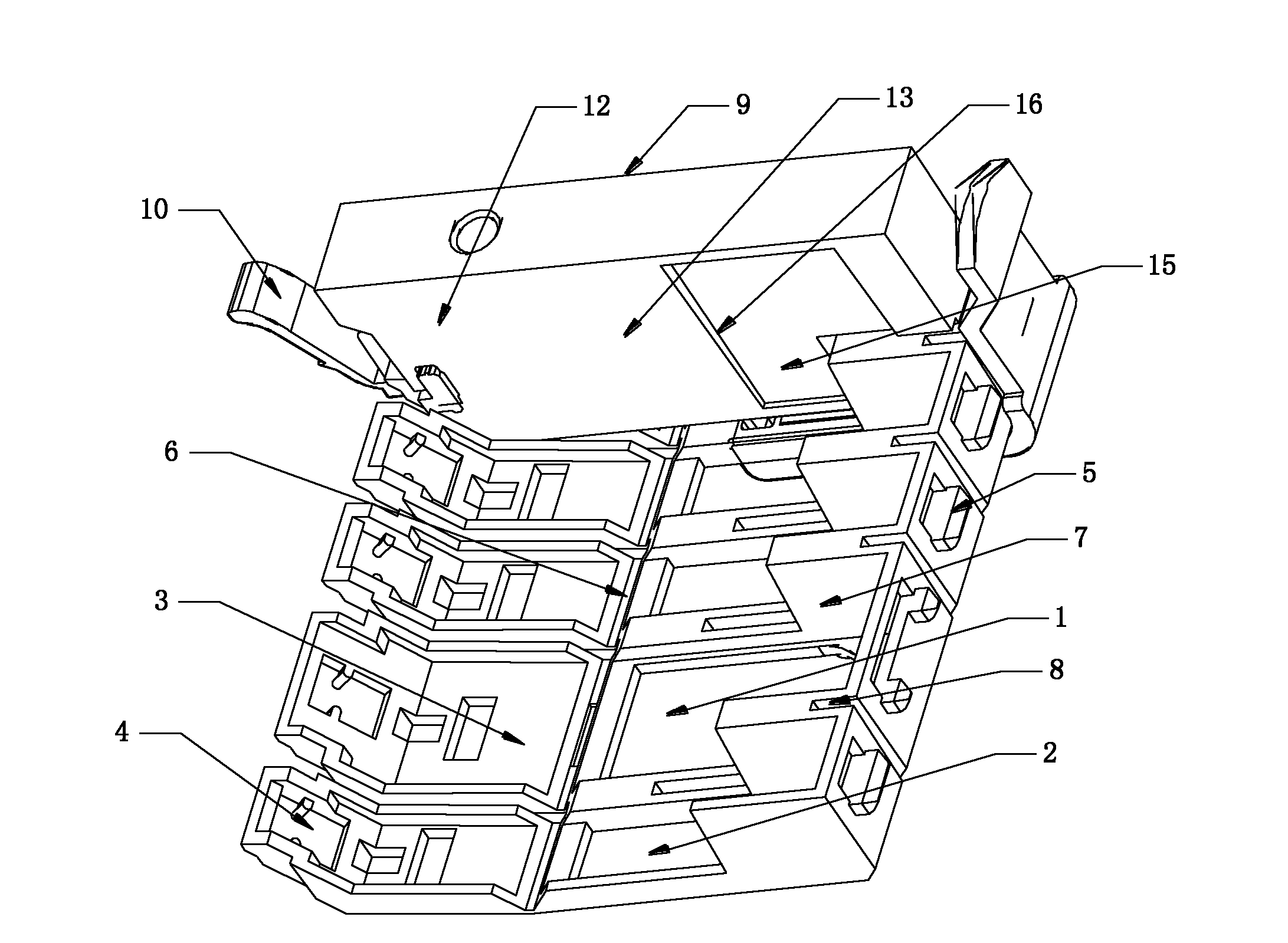 Toner cartridge rack for automatically rebounding to reset and tone cartridge matched with same