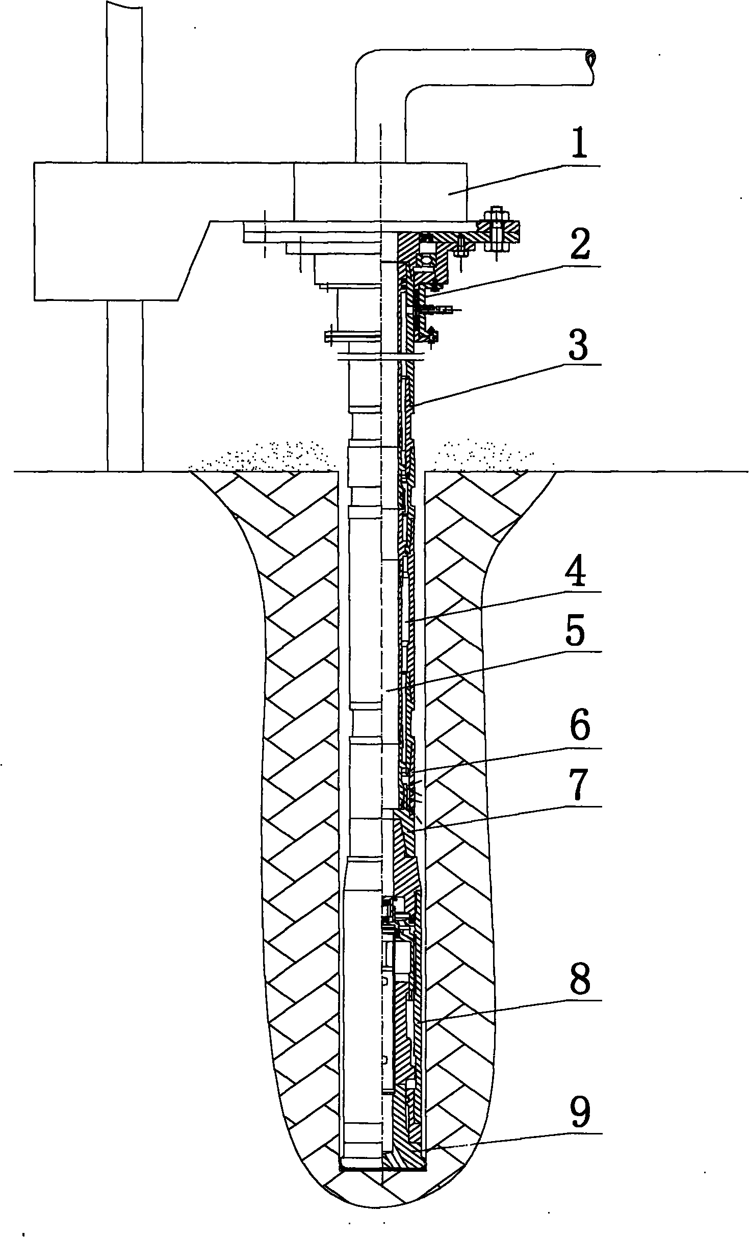 Positive-circulation drilling and dedusting technique of chamber down-hole hammer and double-wall pipe