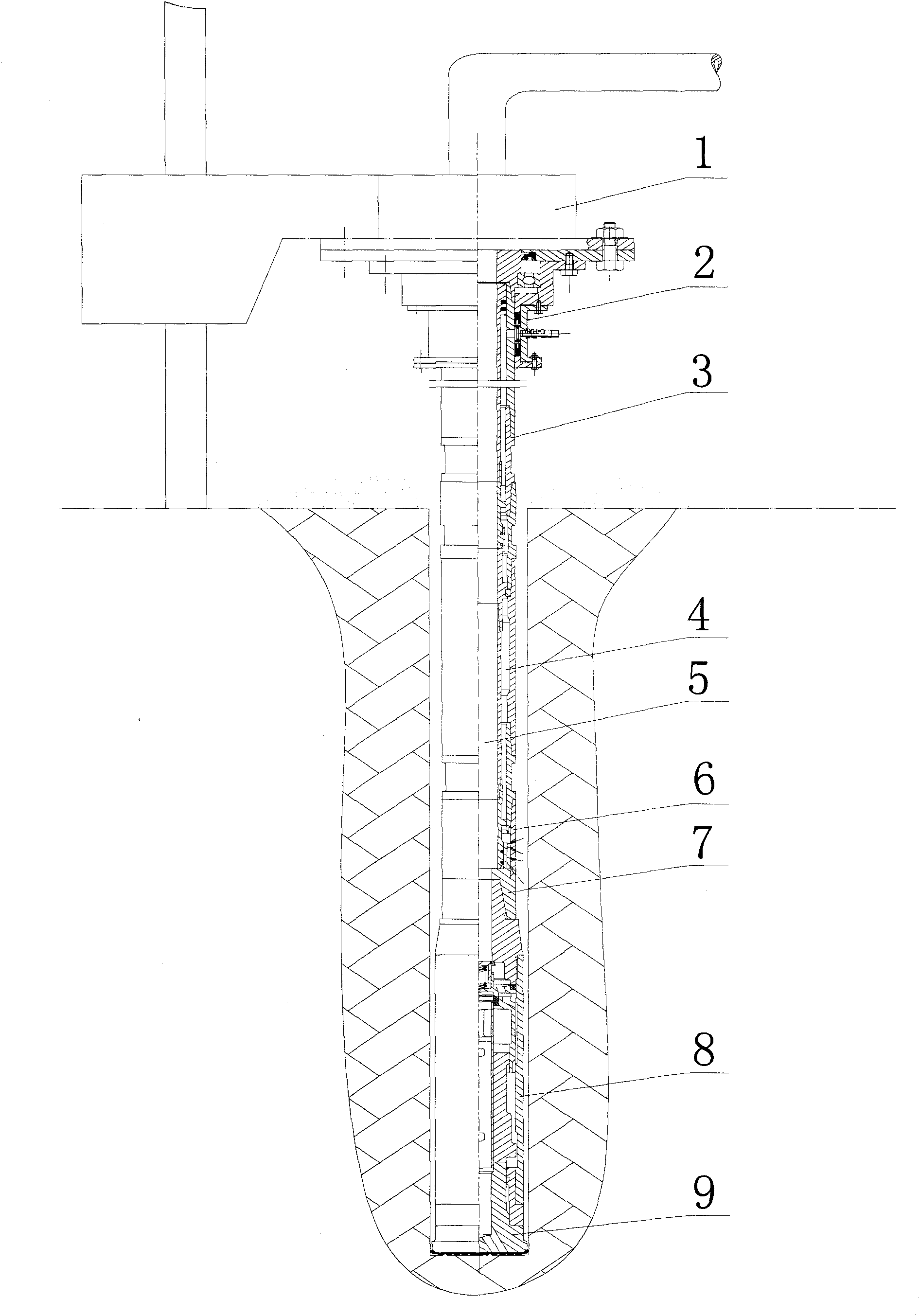 Positive-circulation drilling and dedusting technique of chamber down-hole hammer and double-wall pipe