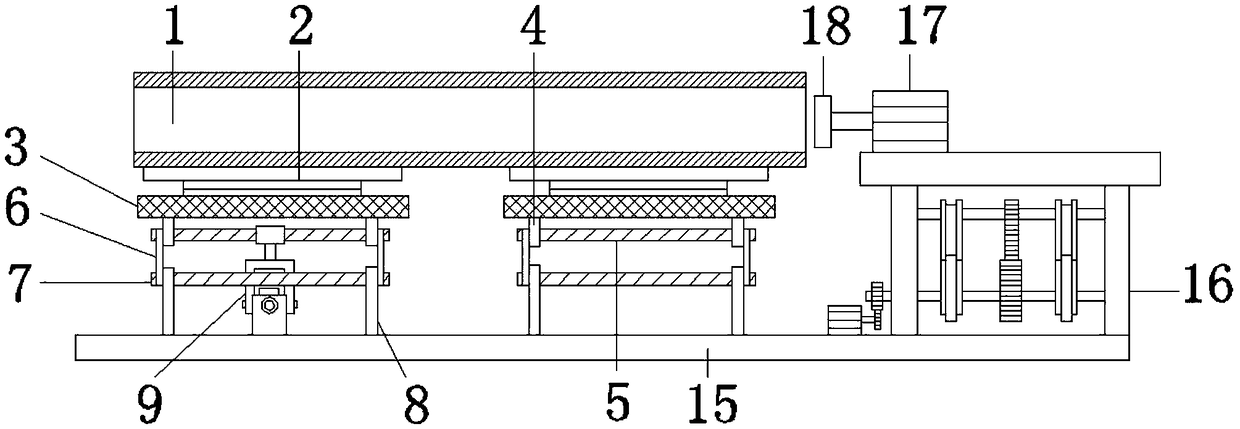 Pipe bellmouth polishing device for nodular cast iron pipe