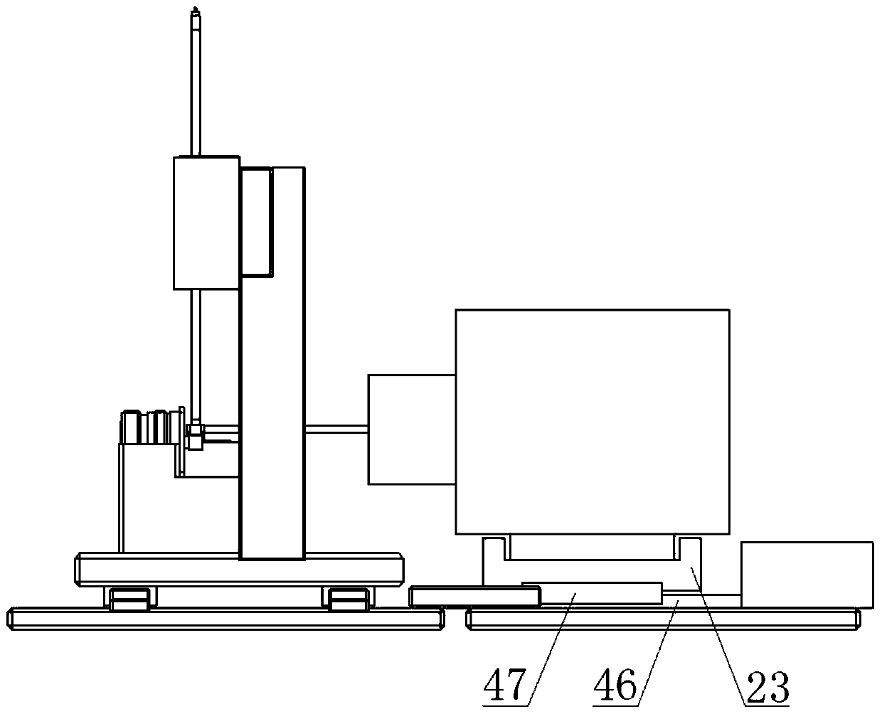 A radio frequency coaxial cable assembly welding device