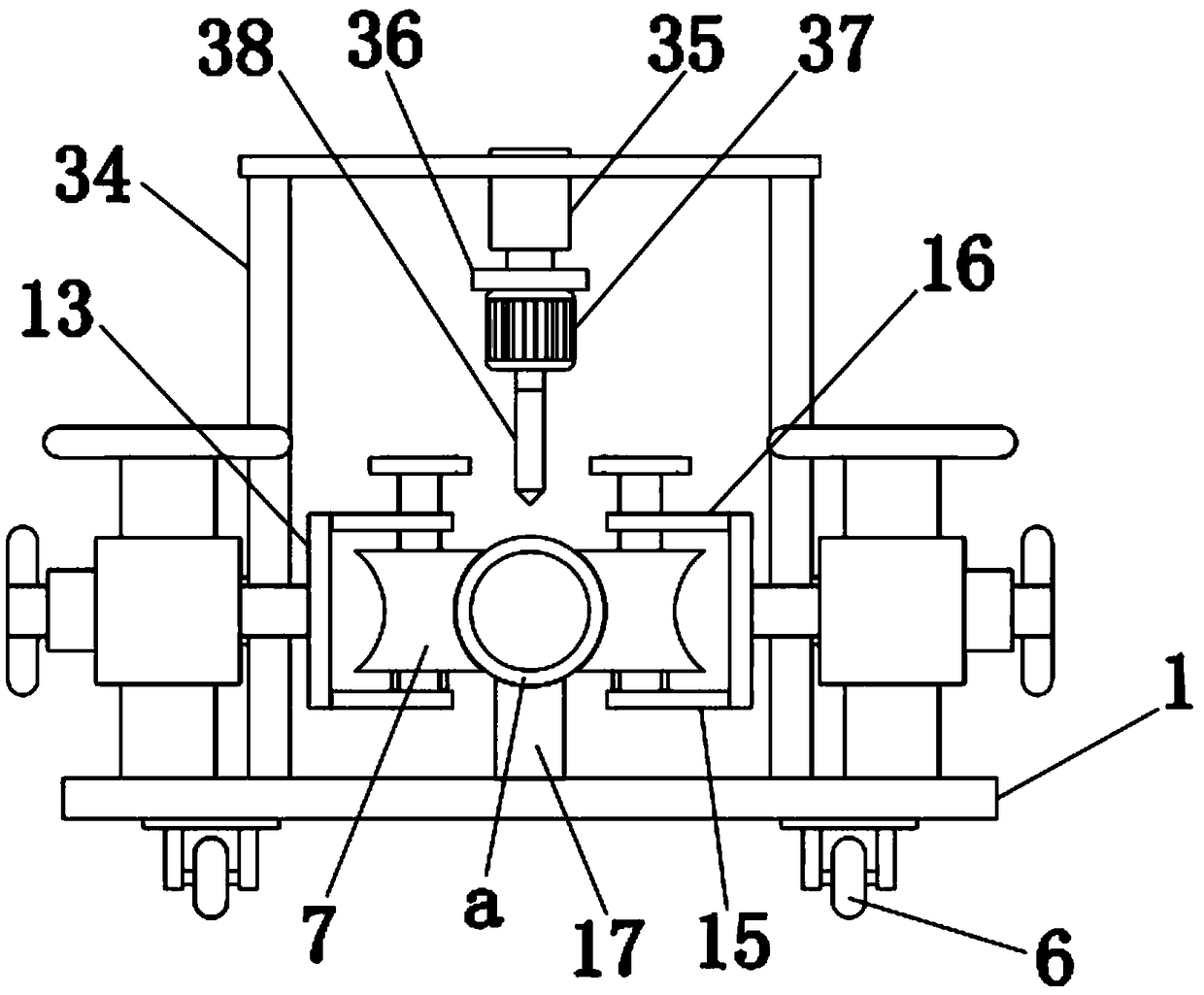 Portable pipeline drilling machine for municipal engineering